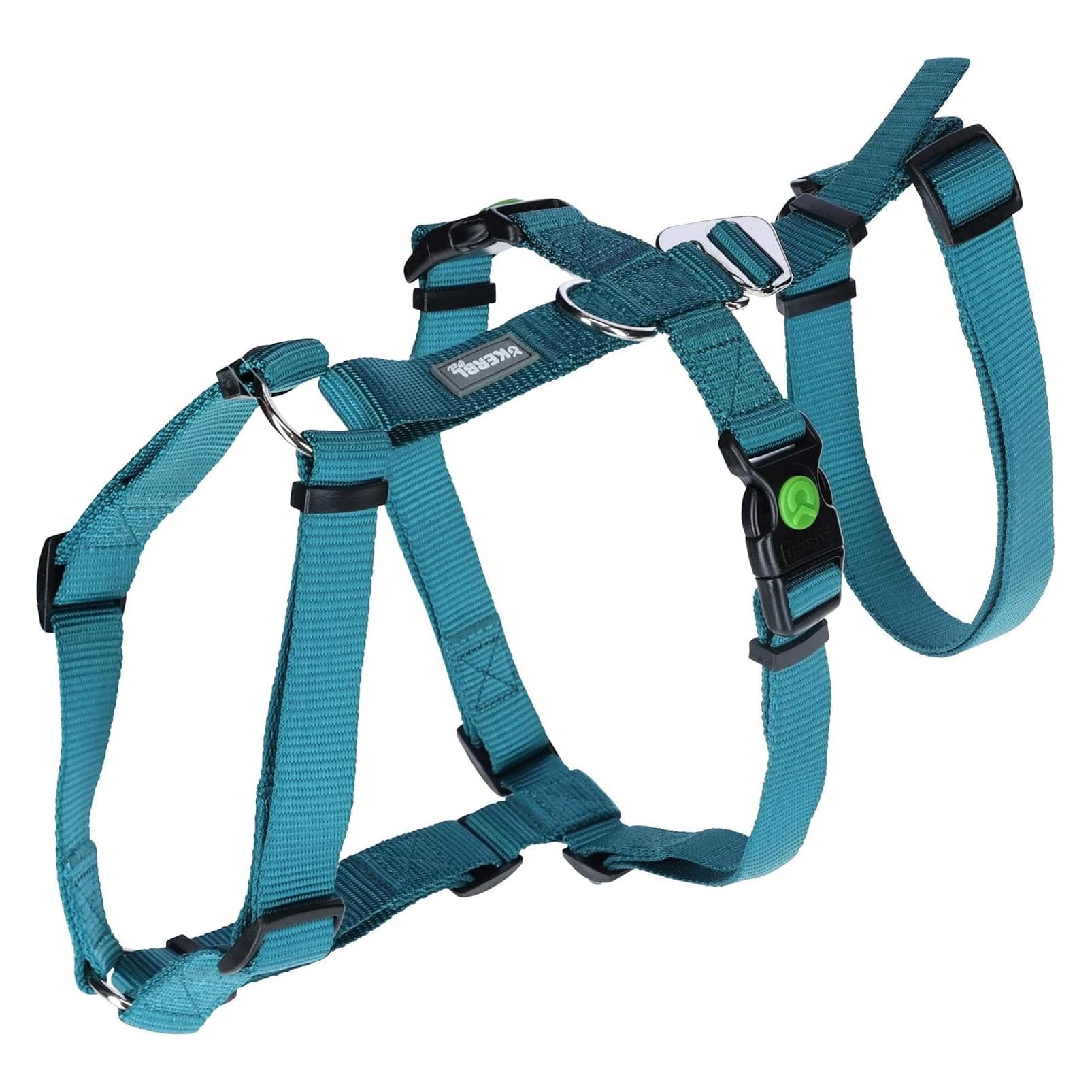 Kerbl Panikgeschirr Miami, Petrol, 15 mm, 38-52 cm (38, 39, 40, 41, 42, 43, 44, 45, 46, 47, 48, 49, 50, 52, Hund, Allgemein, Spazieren), Halsband +