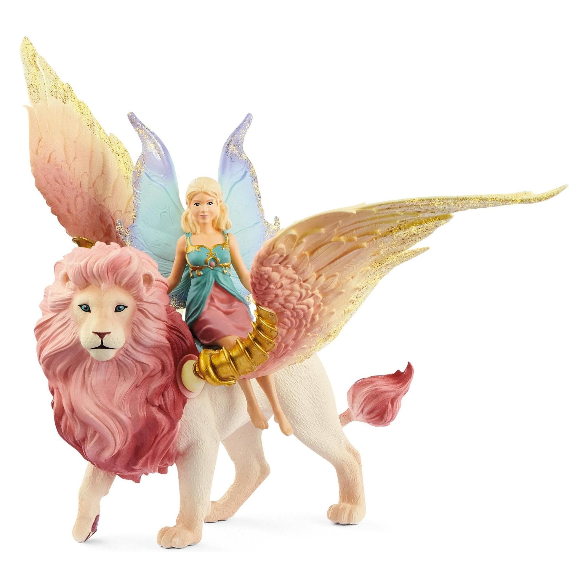 Schleich Elfe auf geflügeltem Löwe