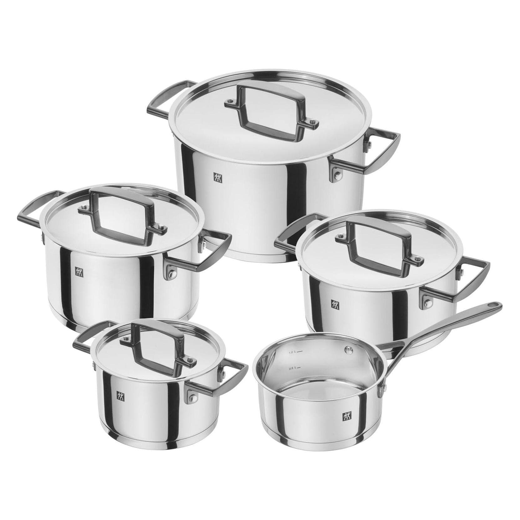 Zwilling Bellasera Kochgeschirr-Set 5tlg. Schwarz, Pfanne + Kochtopf, Schwarz