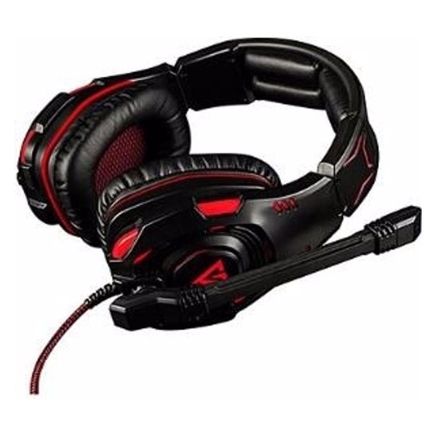 Modecom Volcano Ghost (Kabelgebunden), Gaming Headset, Schwarz, Rot