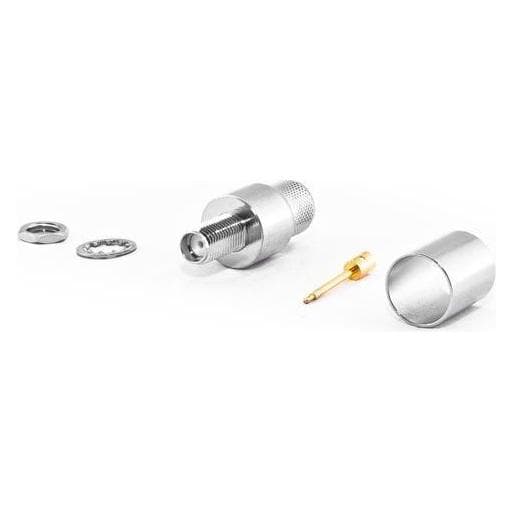 Varia RP-SMA-Einbaubuchse für HDF400 Kabel, Crimp Version, Elektronikkabel + Stecker