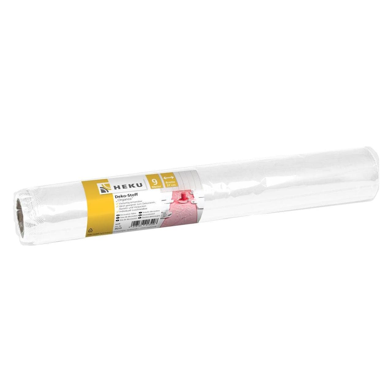Heku Dekostoff Organza weiss, Stoff, Weiss