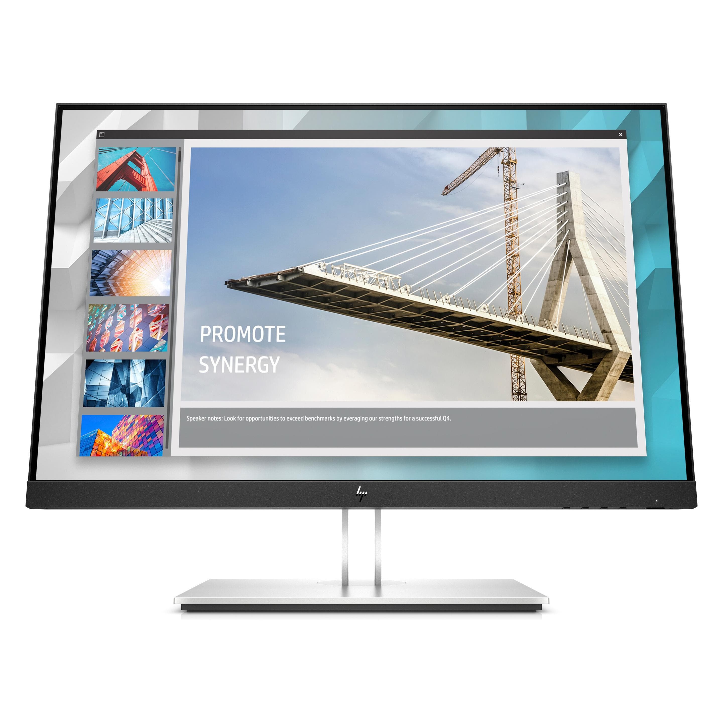 HP E24i G4 (1920 x 1200 Pixel, 24"), Monitor, Silber, Schwarz