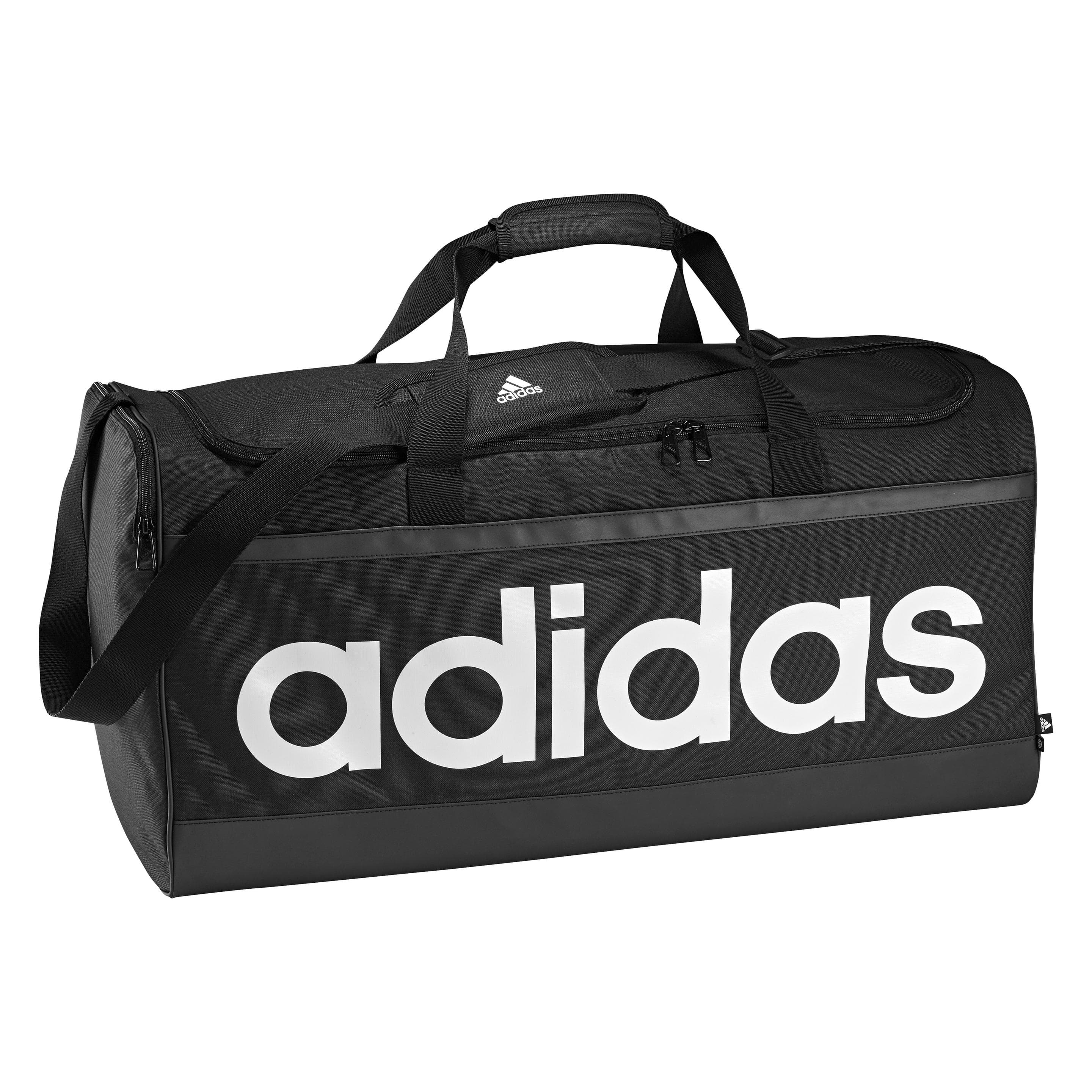 Adidas, Unisex, Tasche, Linear Duffel L,Black/White Black/White, Weiss, Schwarz, (63 l)