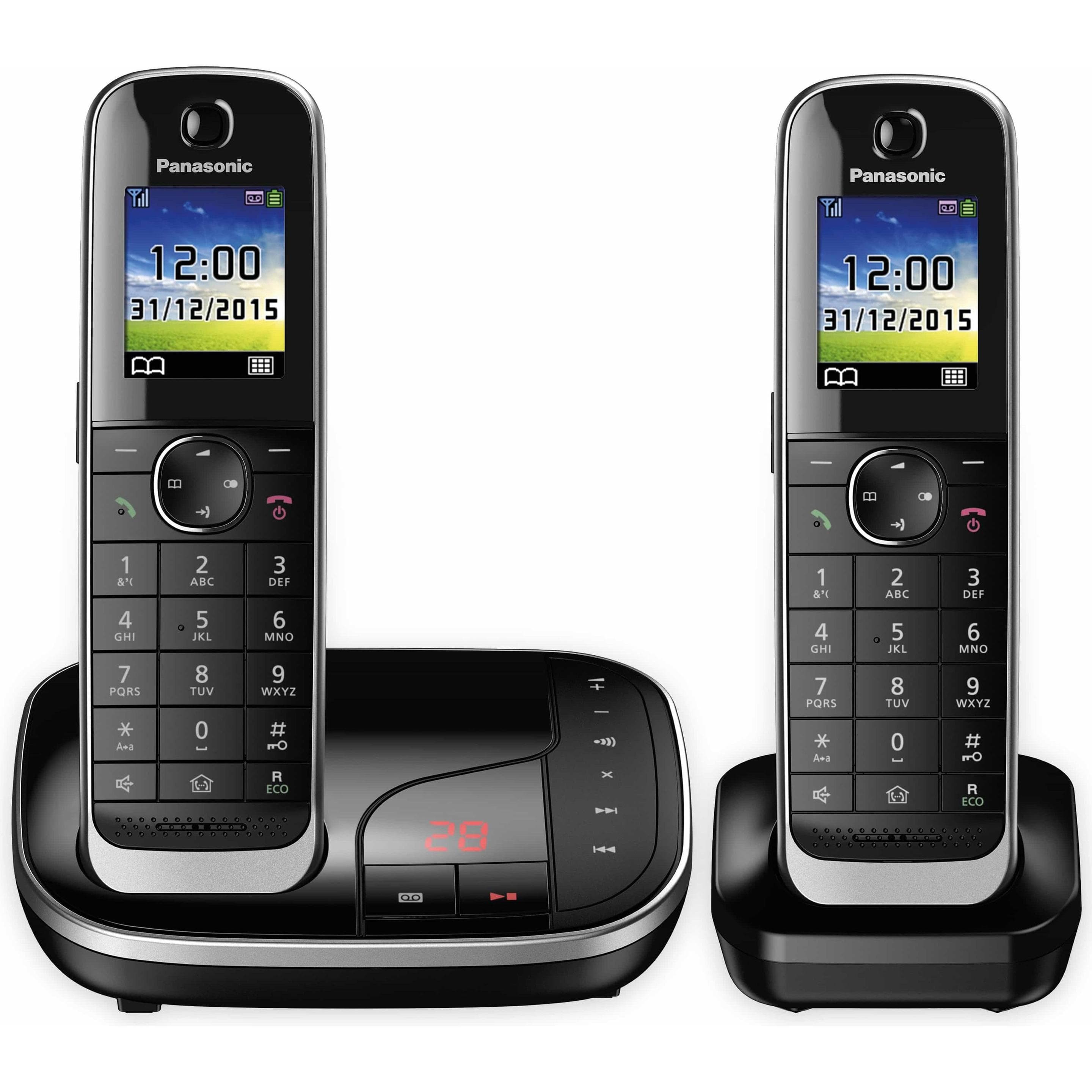 Panasonic KX-TGJ322GB, Telefon, Schwarz, Weiss