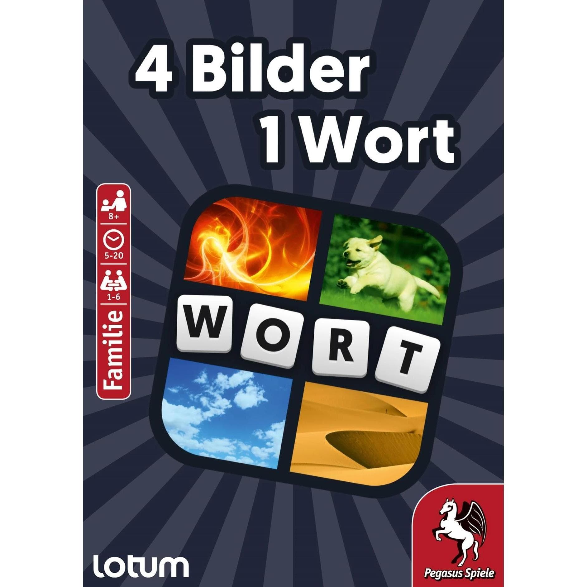 Pegasus 4 Bilder 1 Wort (Deutsch, Englisch, Französisch, Italienisch, 1 - 6 Spieler)