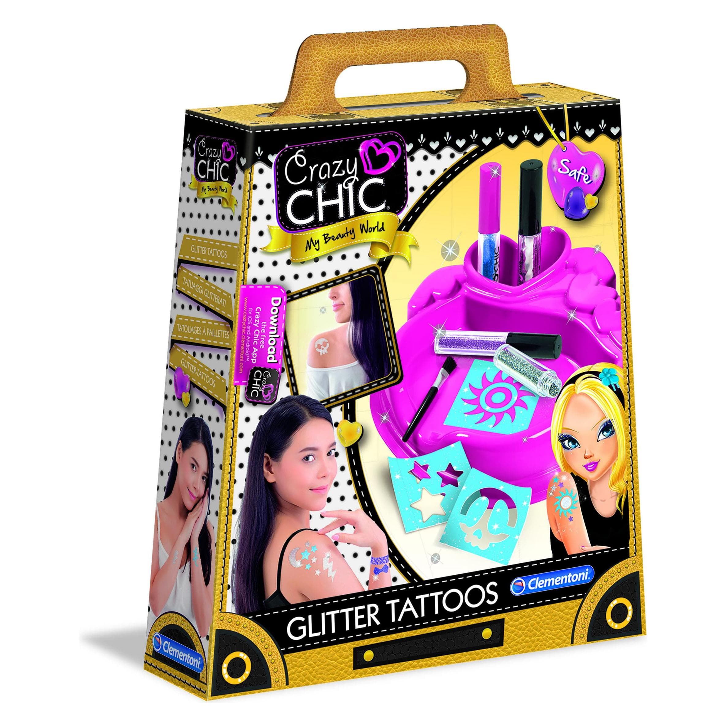 Clementoni Crazy Chic - Glitzertattoos