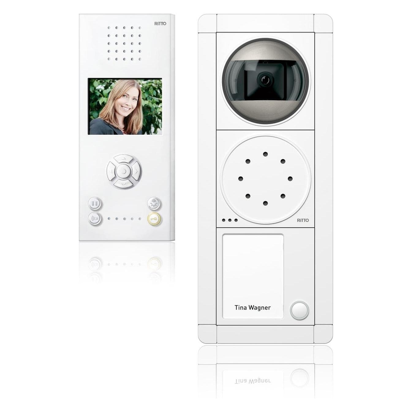 Schneider Electric, Klingel + Türsprechanlage, PortierVideoSetWEsilber/weiss