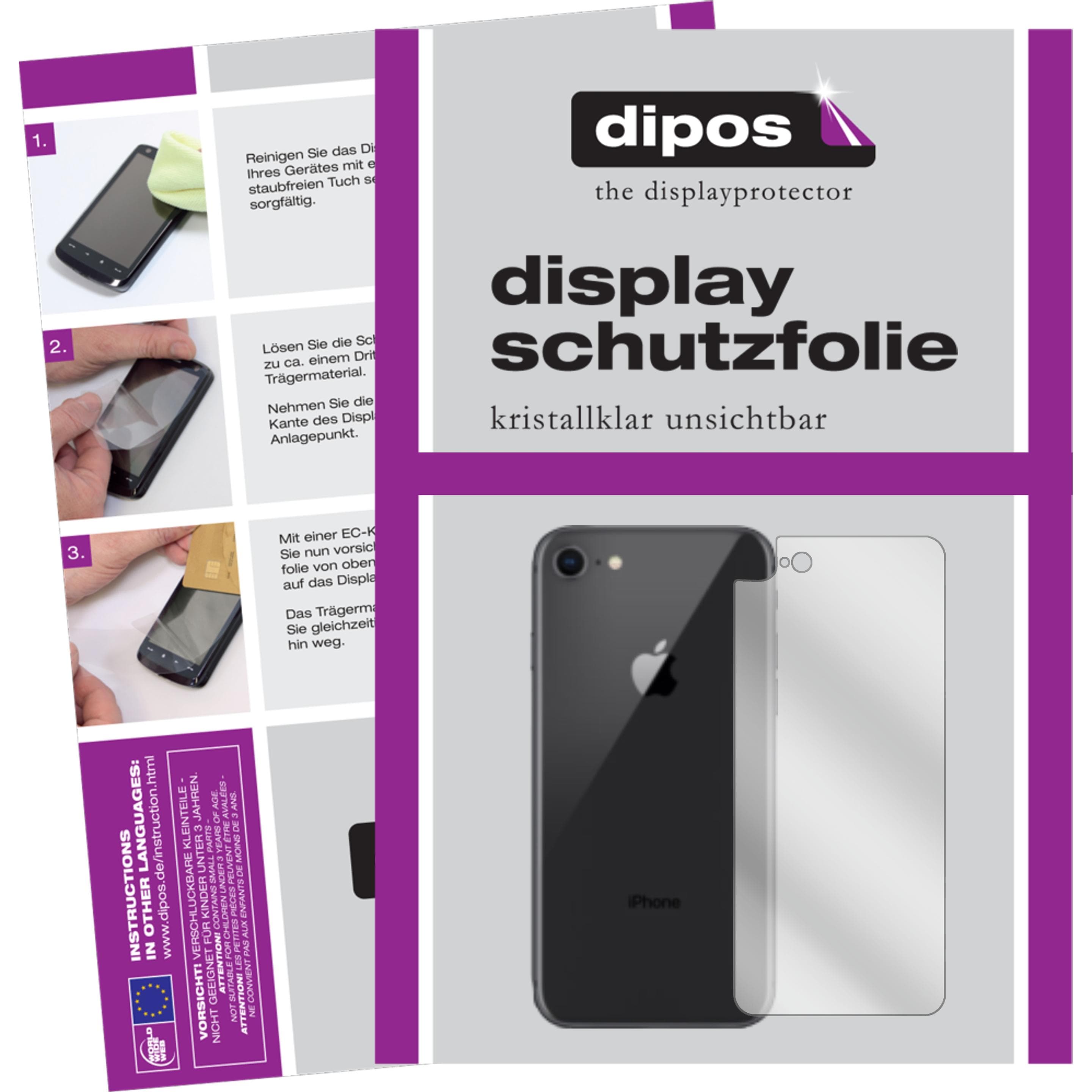 Dipos Displayschutzfolie Crystalclear (2 Stk., Apple iPhone SE), Smartphone Schutzfolie, Transparent