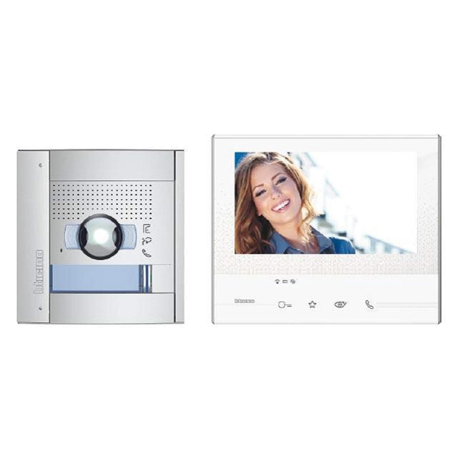 Bticino, Klingel + Türsprechanlage, Flex’ONE Video-Set mit Türstation SFERA Allmetal und Hausstation CLASSE 300 X13E (WLAN)