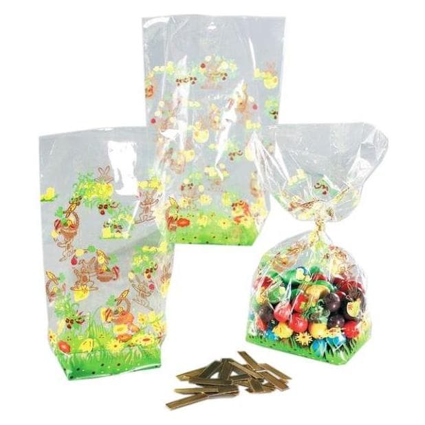 Folia Zellglasbeutel mit Osterdruck, Lebensmittelverpackung, Mehrfarbig