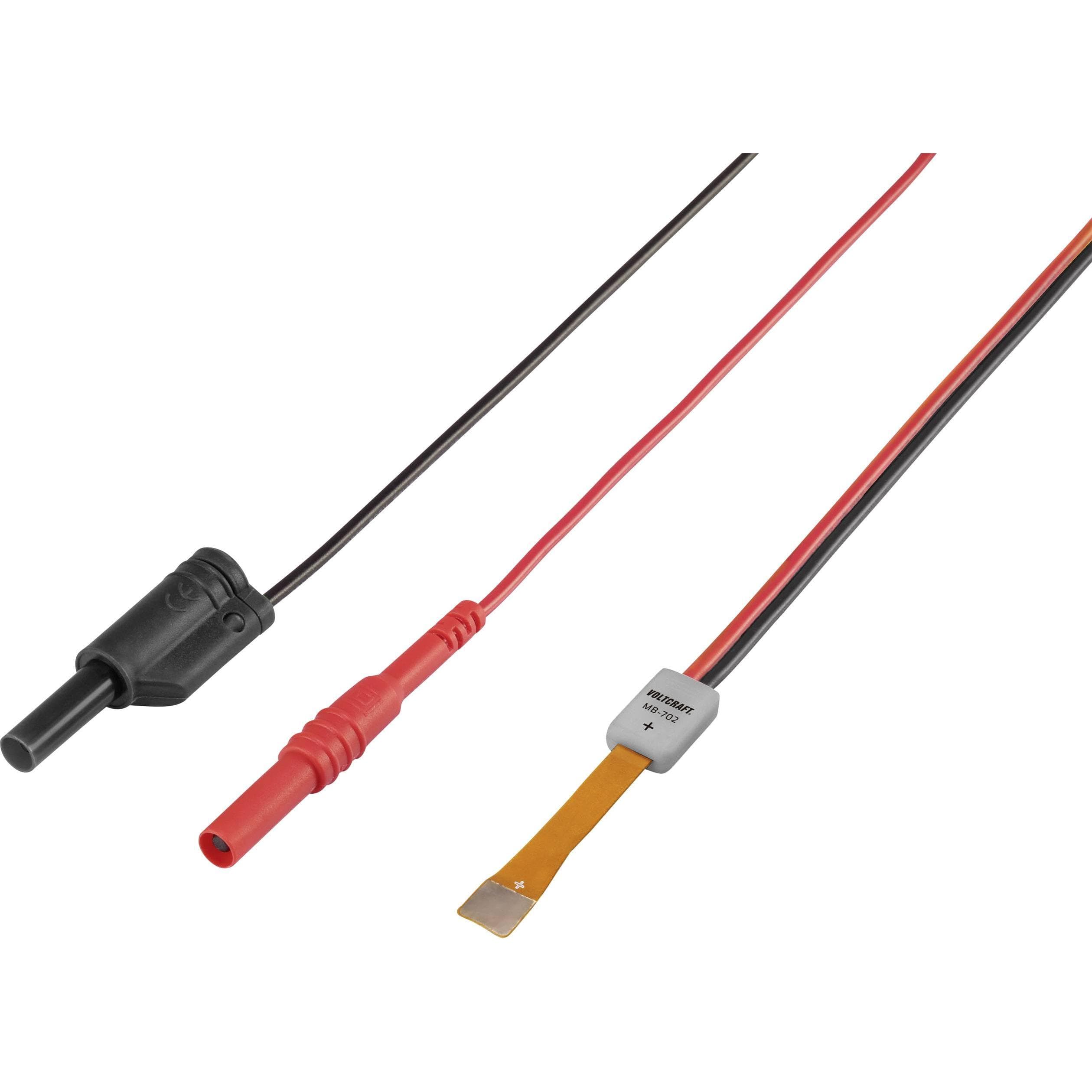 Voltcraft Messadapter MB-702 für Mignon-Batterie, Messtechnik, Schwarz, Rot