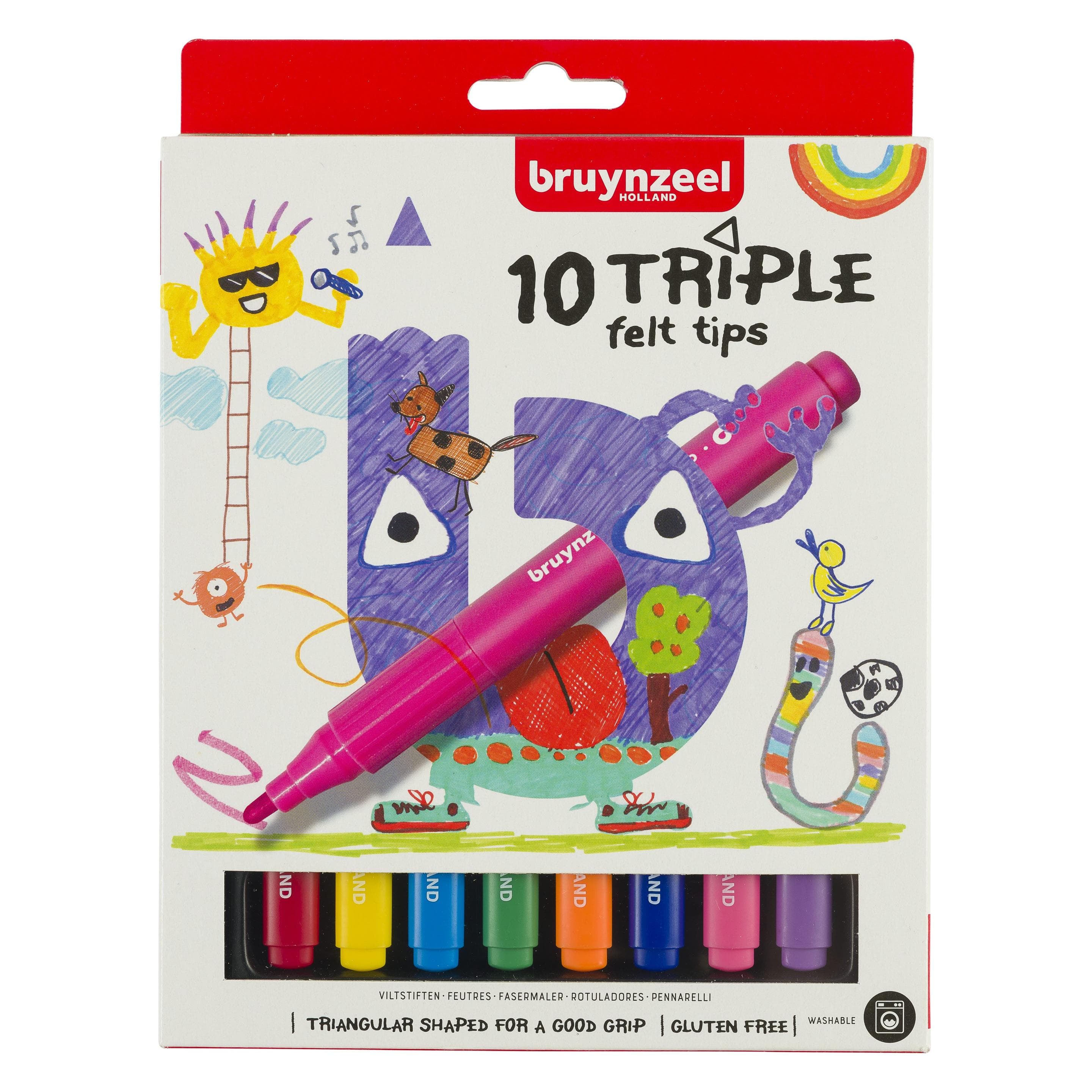 Bruynzeel, Malstifte, Kids Triple Filzstift (10x)