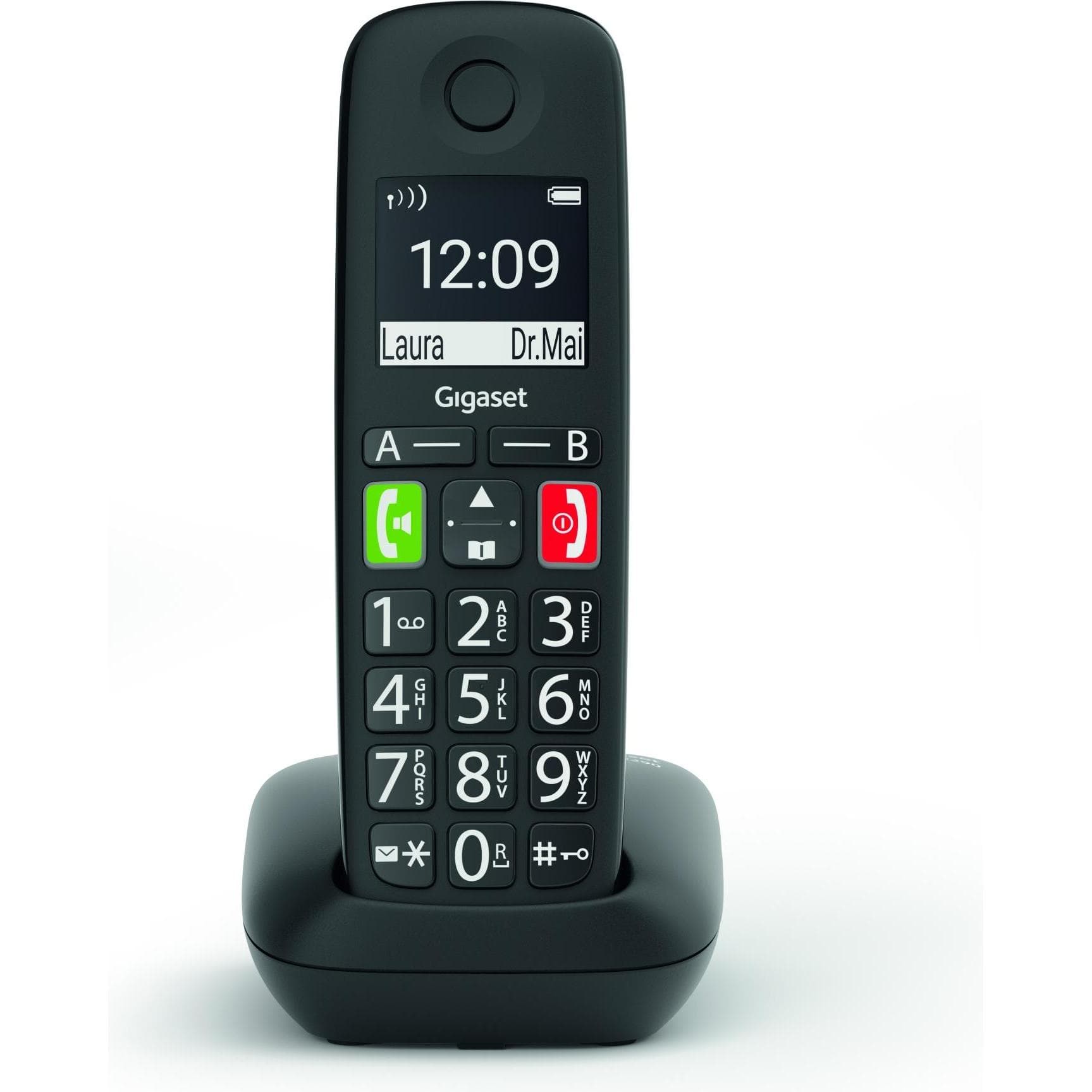 Gigaset E290 (DE-Version), Telefon, Schwarz