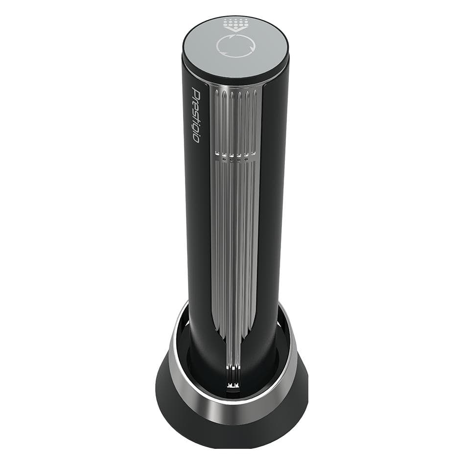 Prestigio Maggiore elektrischer Weinöffner, Flaschenöffner, Schwarz, Silber