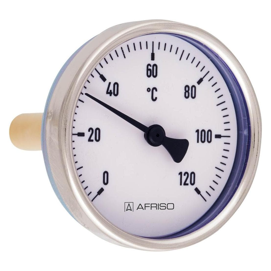 Magni AFRISO Bimetall-Thermometer BiTh 50 ST 0/120C 63 mm G1/2B ax Kl.2, Thermometer + Hygrometer