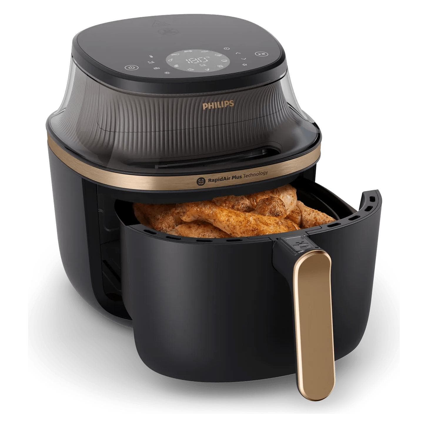 Philips Airfryer NA342/00, Fritteuse, Schwarz, Kupfer, Gold