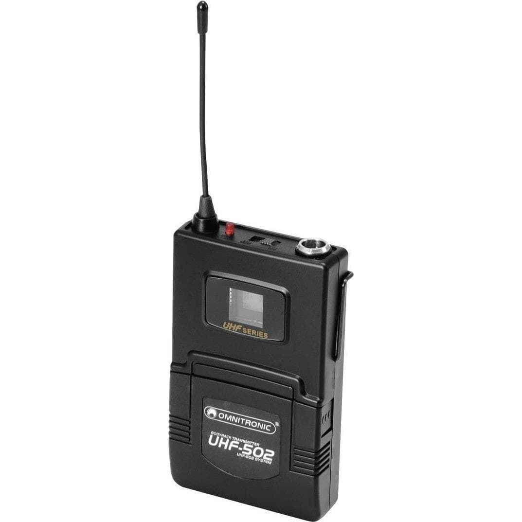 Omnitronic Mikrofon-Sender UHF-502 Übertragungsart:Funk Schalter, Mikrofon Zubehör