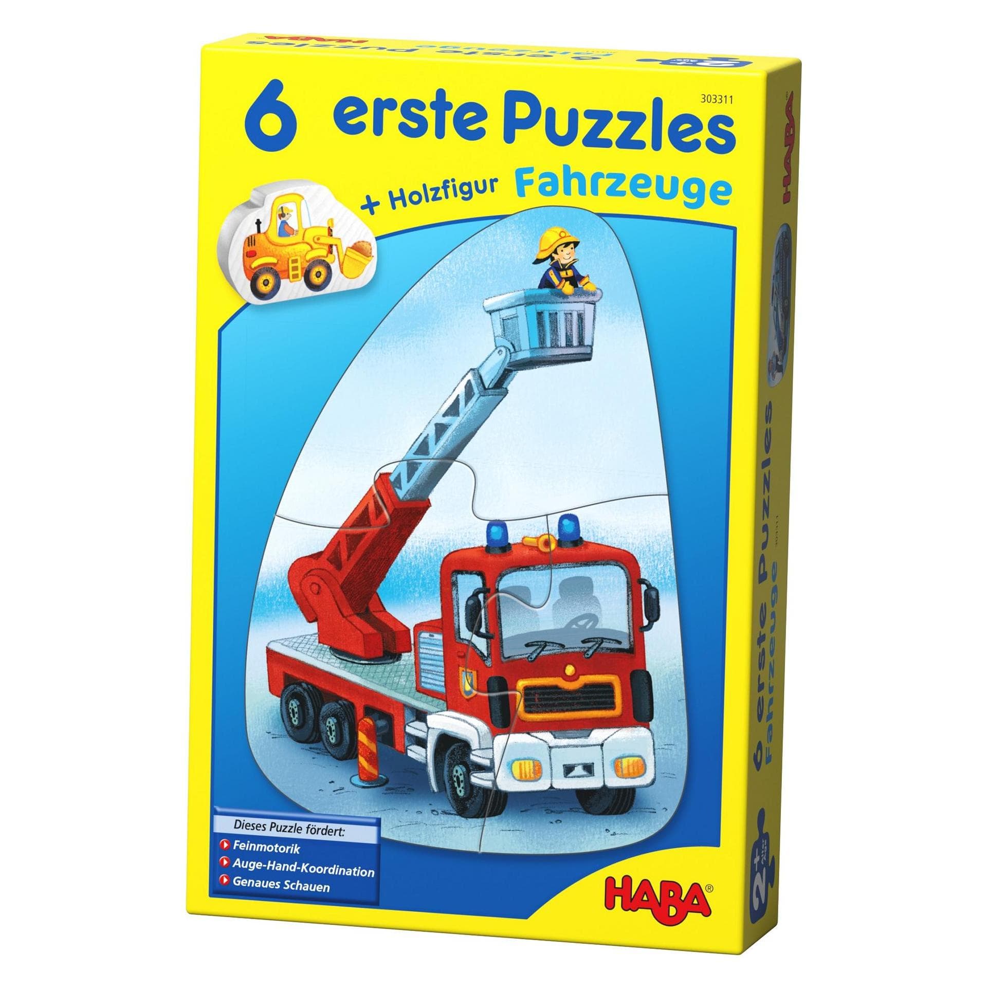 Haba 6 erste Puzzles - Fahrzeuge (4 Teile)