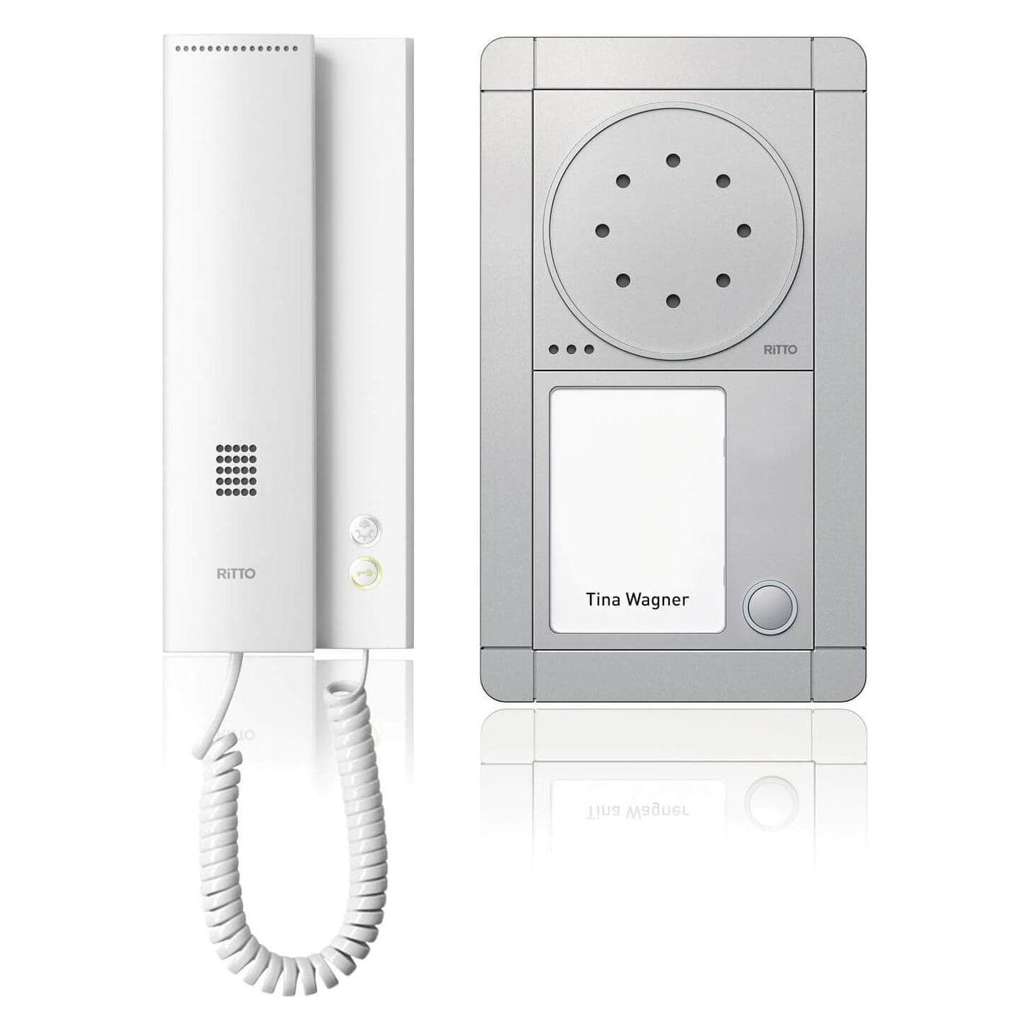Schneider Electric, Klingel + Türsprechanlage, PortierAudioSetWEsilber/weiss (Kabelgebunden)
