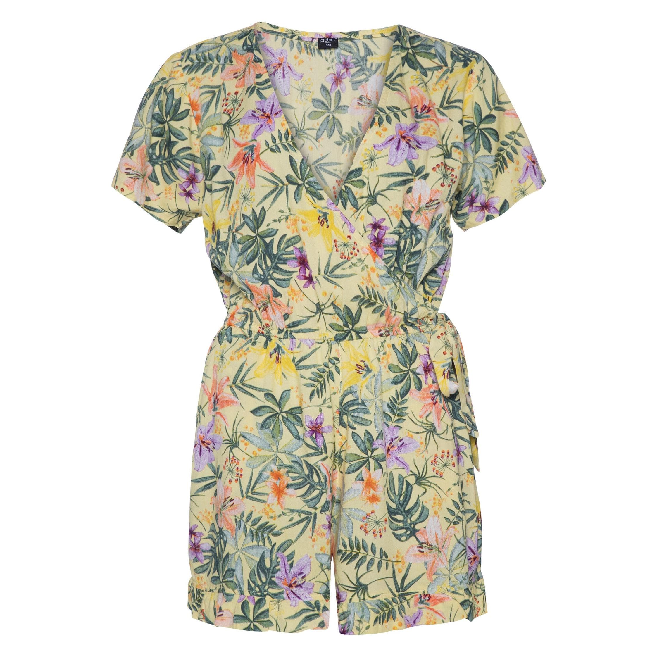 Protest, Damen, Jumpsuits, Damen Playsuit PRTITABO Sunny Dayyellow S/36, Braun, (36)