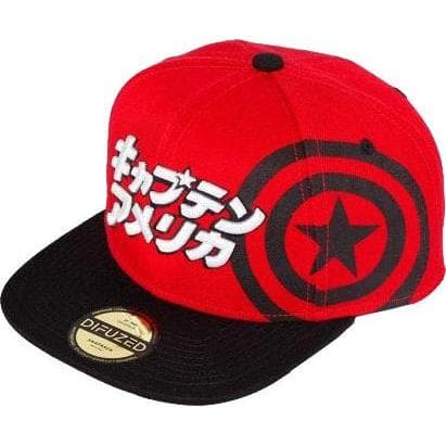 Marvel, Damen, Cap, Captain America Japanese Snapback, Mehrfarbig, (One Size)