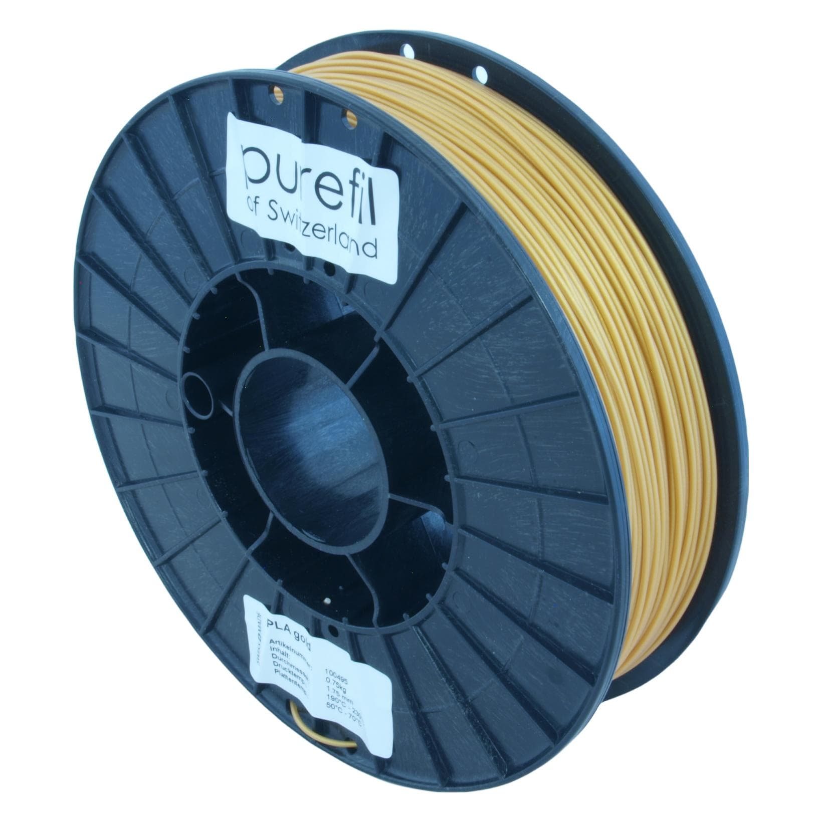 Purefil Filament (PLA, 1.75 mm, 750 g), 3D Filament, Gold