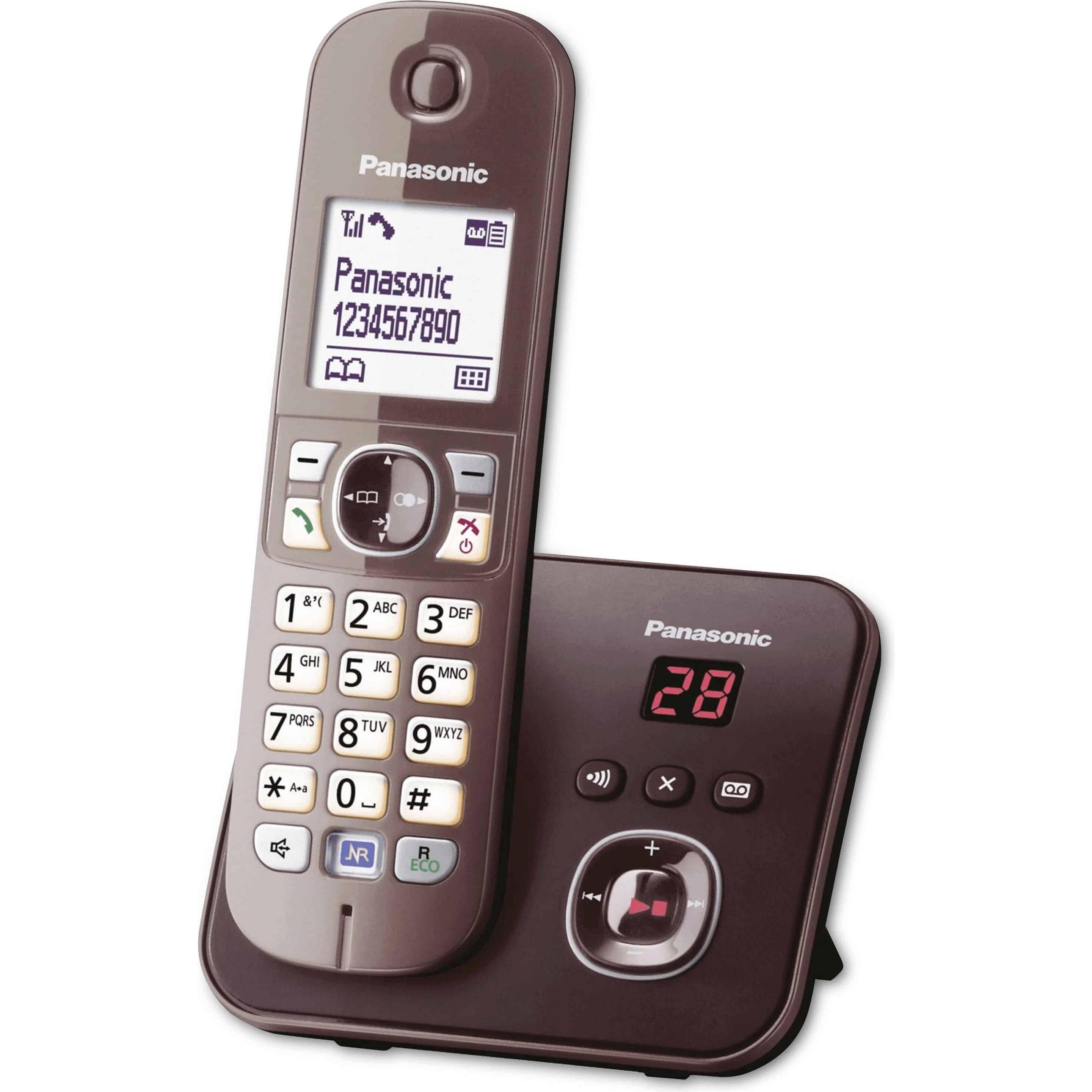 Panasonic KX-TG6821GA (DE-Version), Telefon, Braun