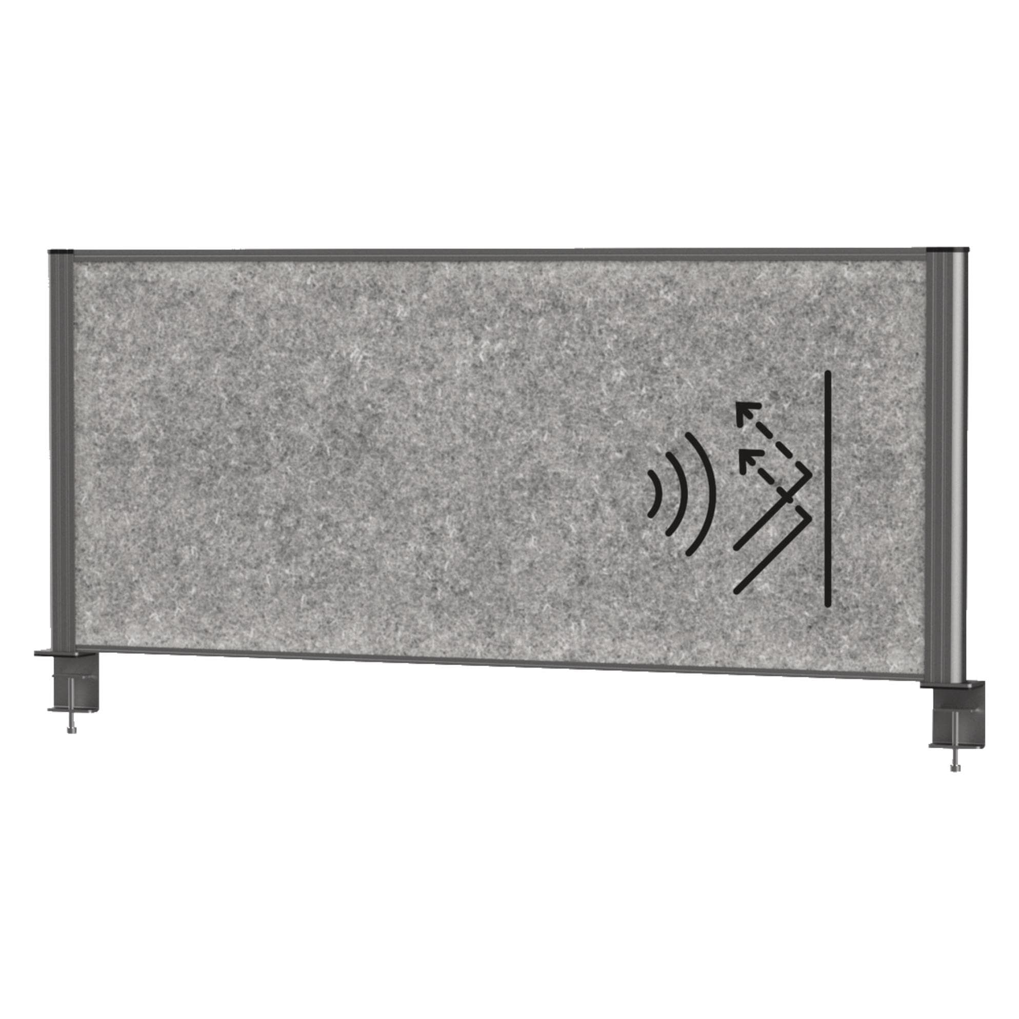 Maul, Trennwand, Tisch-Trennwand MAULconnecto 120x50cm Akustik d.gr/an (120 x 51.50 cm)
