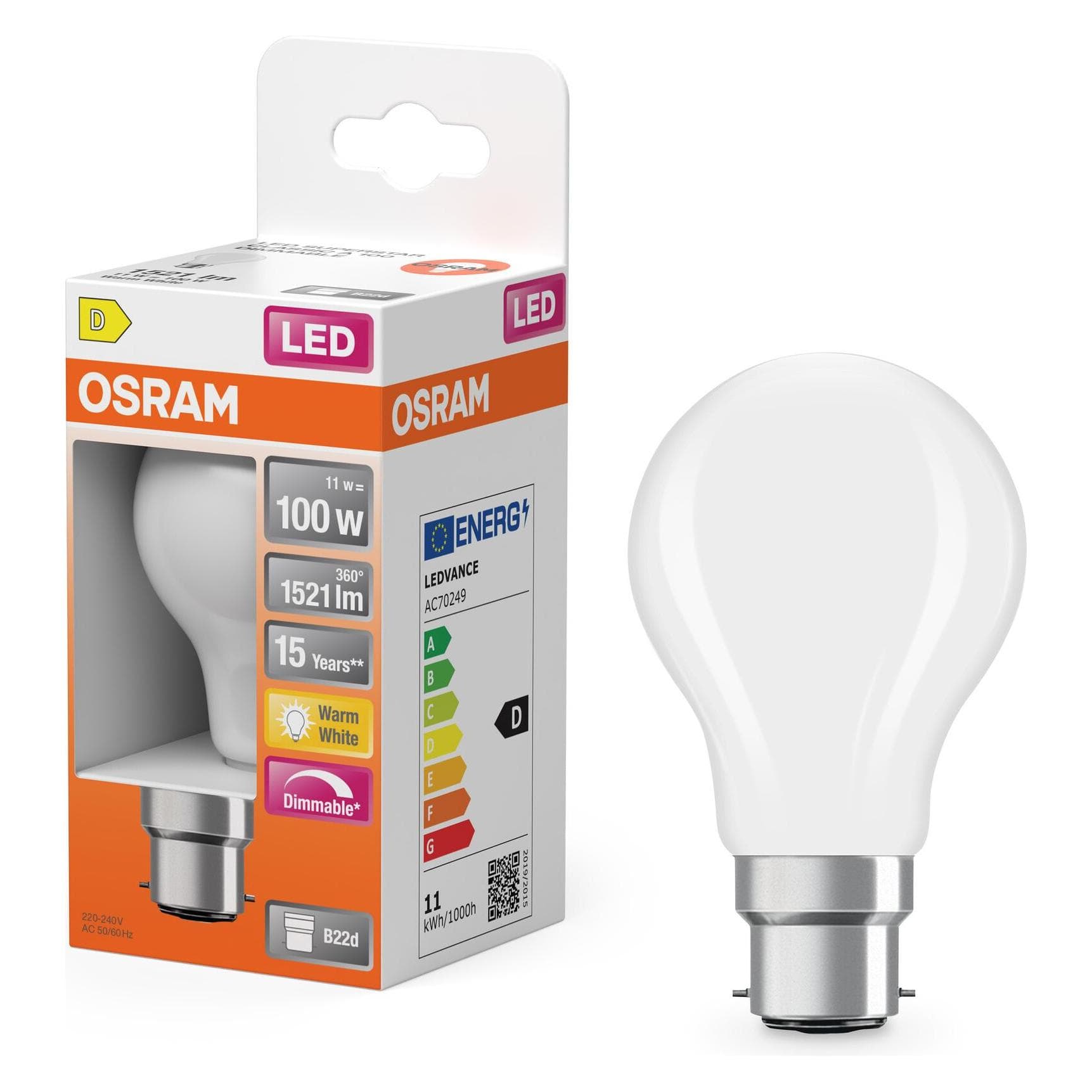 Osram, Leuchtmittel, Led Retrofit Classic A (B22d, 1521 lm, 1x)