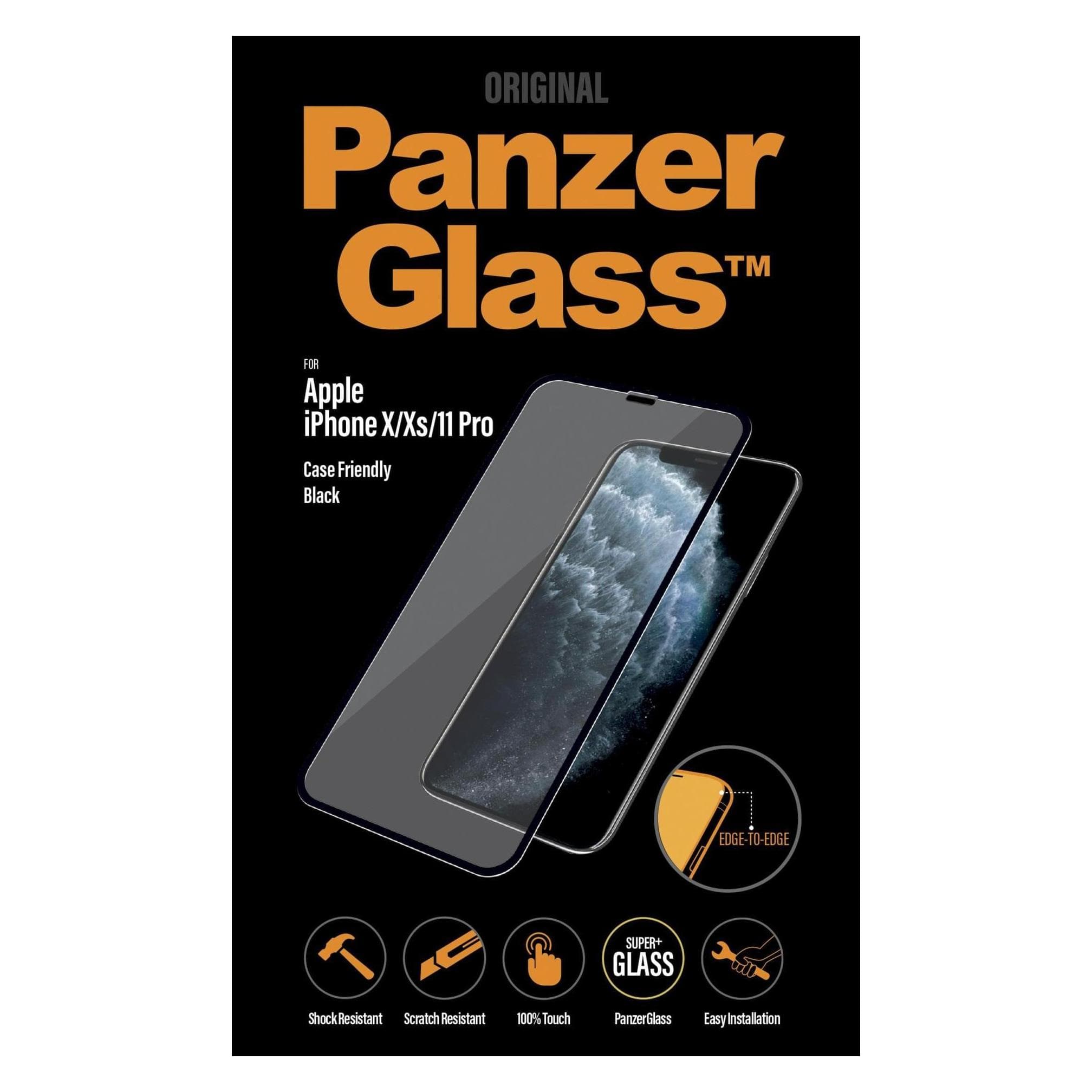 PanzerGlass Edge to Edge (1 Stk., Apple iPhone 11 Pro, Apple iPhone X, Apple iPhone XS), Smartphone Schutzfolie, Transparent