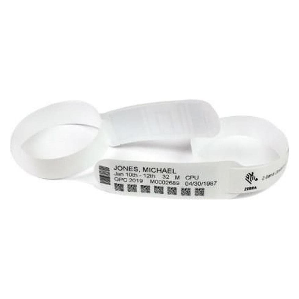 Zebra, Beschriftungsband, ZIPRD3015155 Armband Weiss Krankenhaus-Armband (2.54 cm, Weiss)