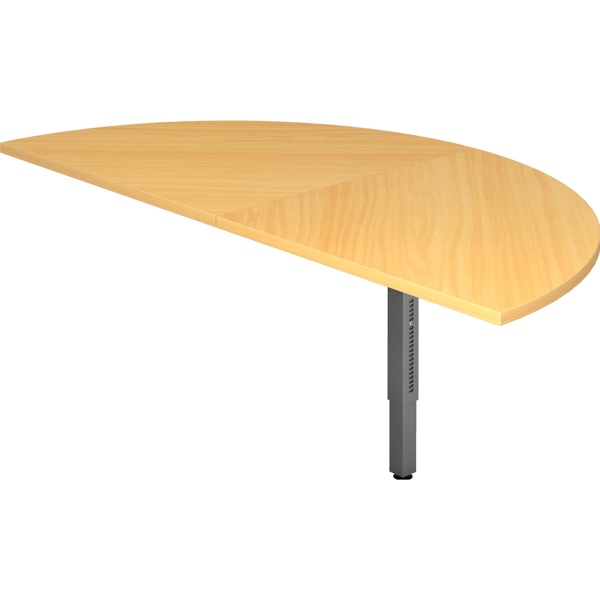 MC, Zubehör Büromöbel, Anbau-Element Halbrund für MyTable R Doppel-Schreibtisch mit Gestell Graphit