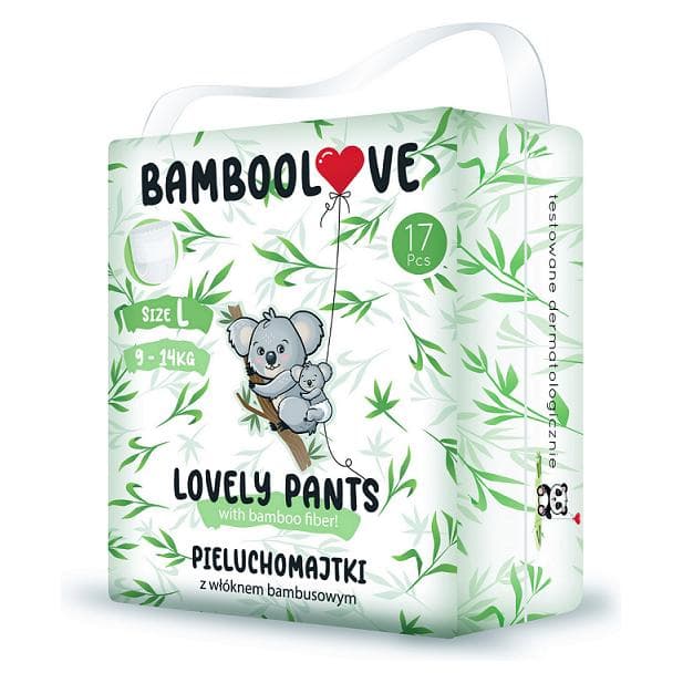 Bamboolove Windeln Lovely Pants L, 9-14 kg, 18 Stk. (Tragepack, 18 Stk.)
