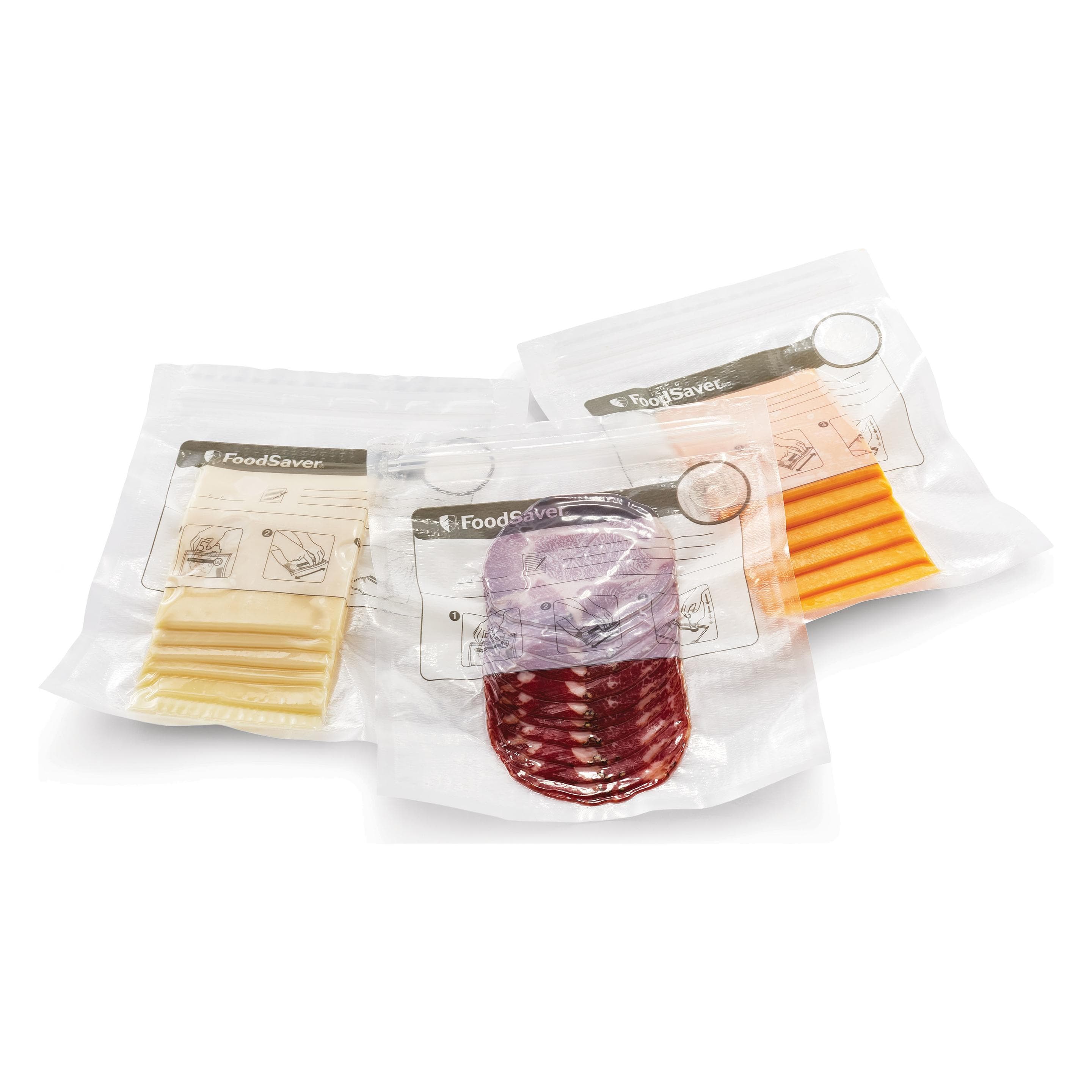 FoodSaver Wiederverschliessbare Beutel, Lebensmittelverpackung, Transparent