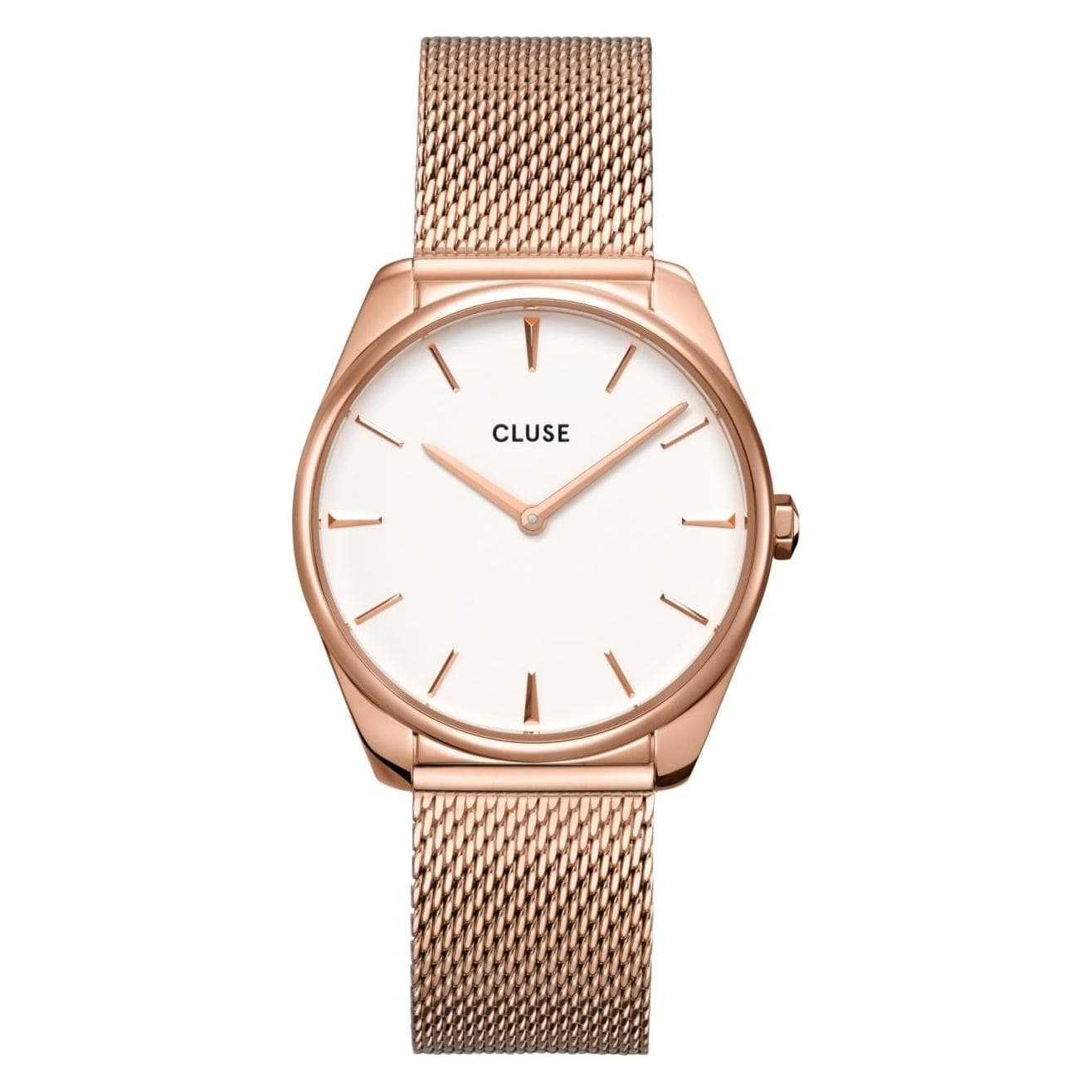Cluse, Armbanduhr, Féroce Mesh Rosé, Rosa, (Analoguhr, 36 mm)