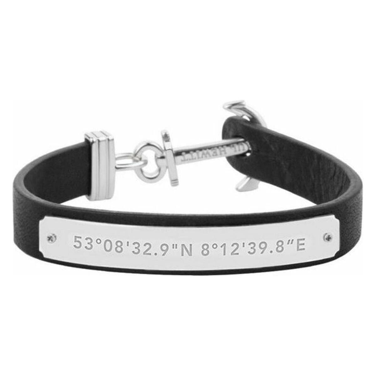 Paul Hewitt, Armschmuck, Armband Signum Collection Edelstahl Schwarz, (20 cm, Edelstahl, Leder)