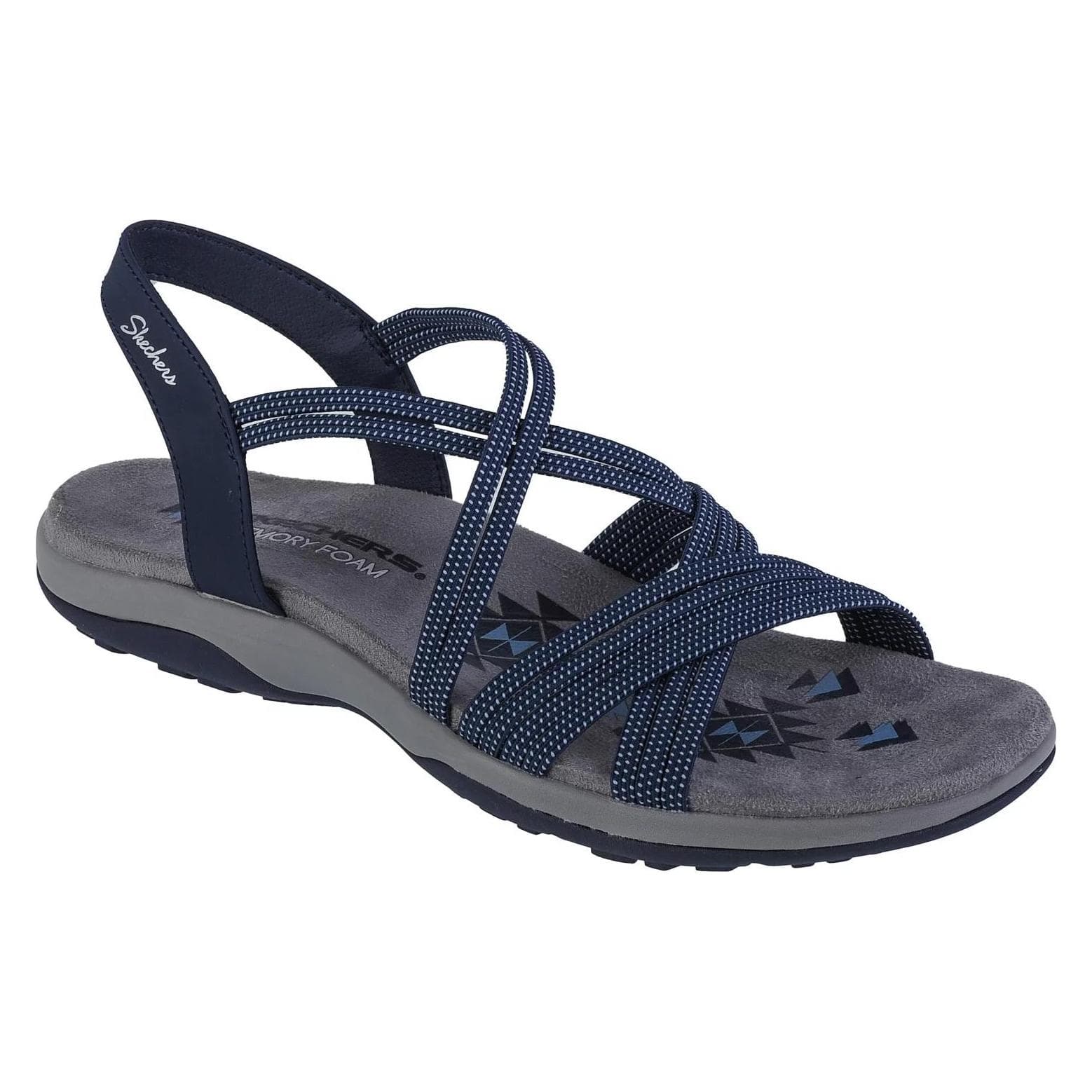 Skechers, Damen, Sandalen, Reggae Slim - Turn It Up Marineblau, Blau, (41)