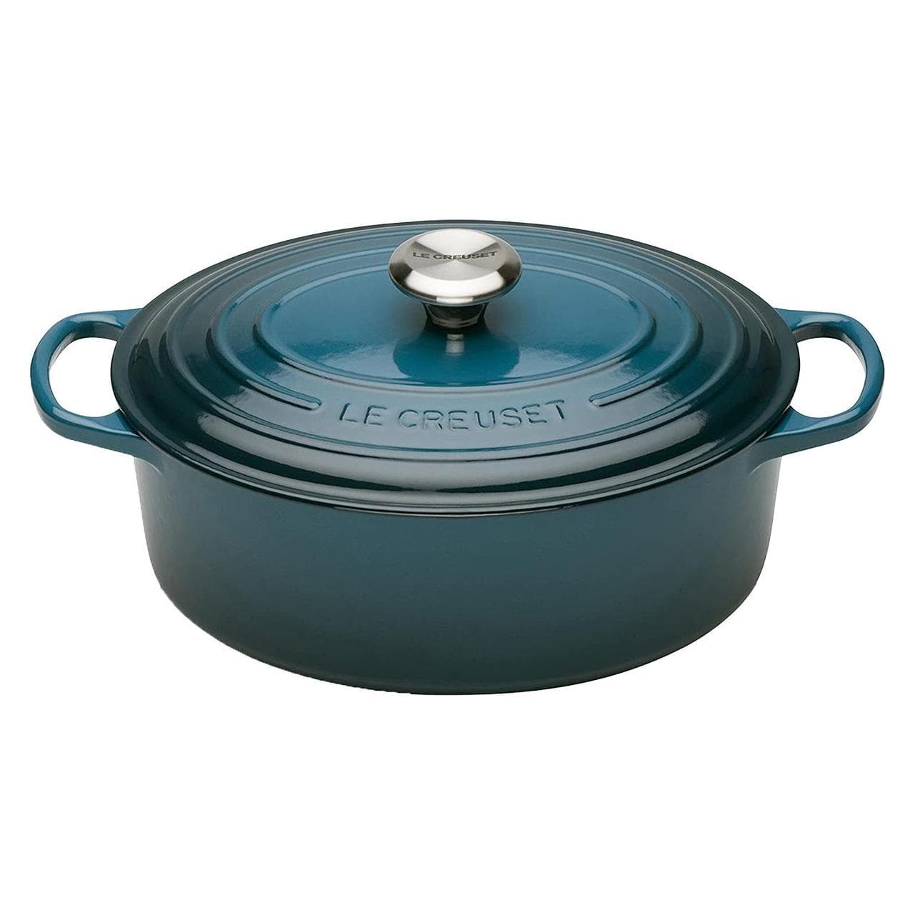 Le Creuset Bräter Signature Ø 29cm, oval, Pfanne + Kochtopf, Blau