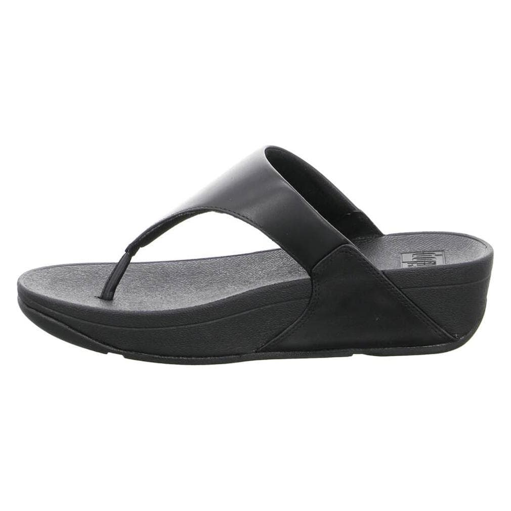 Fitflop, Damen, Flip-Flops, Lulu Toe Post Leather, Schwarz, (39)
