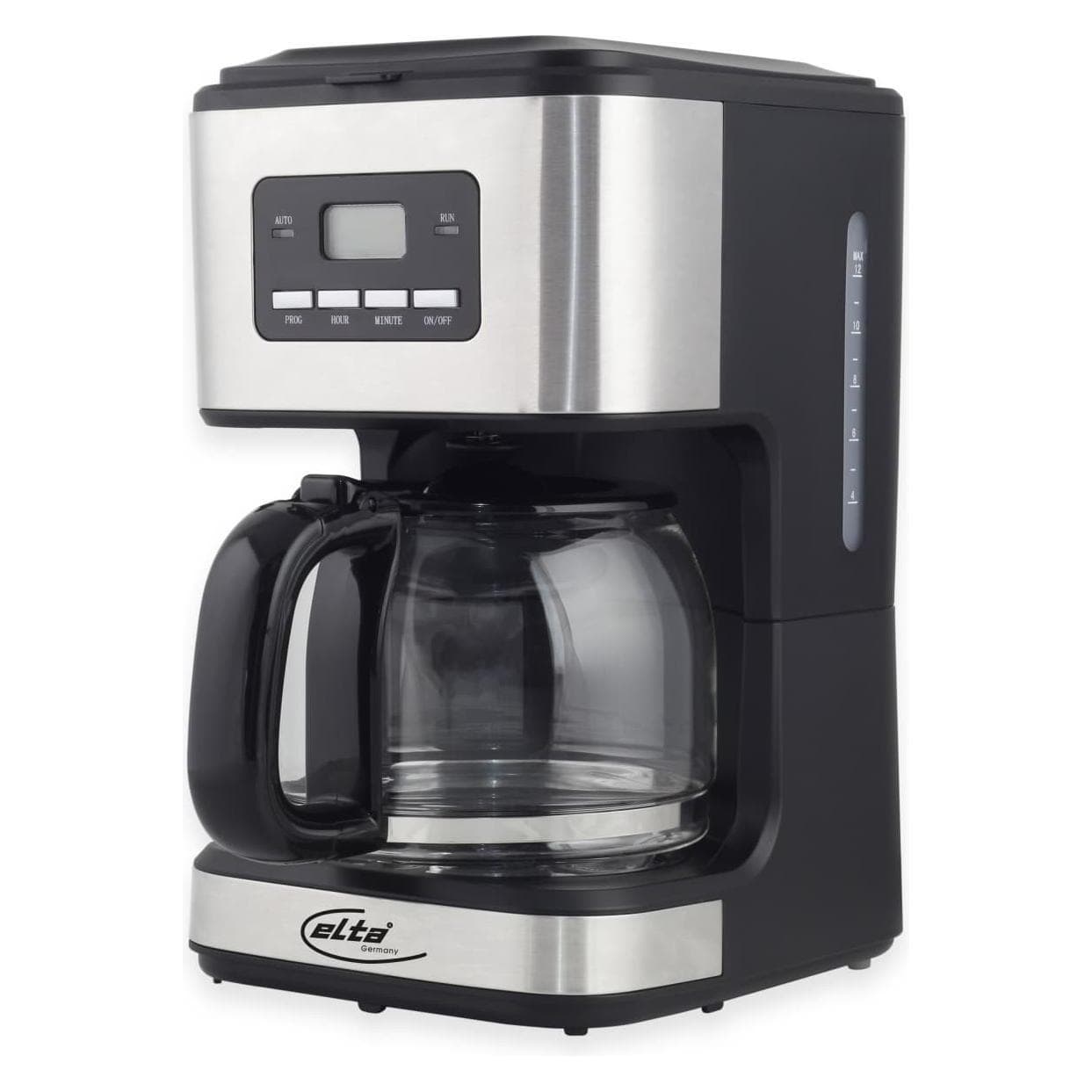 Elta Kaffeemaschine KME-900.15TS, Silver Line, 1,5 L, 900 W, Filterkaffeemaschine, Silber