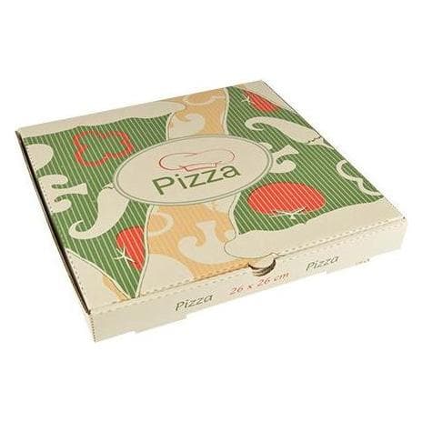 Papstar 100 Pizzakartons pure, Einwegbehälter, Grün