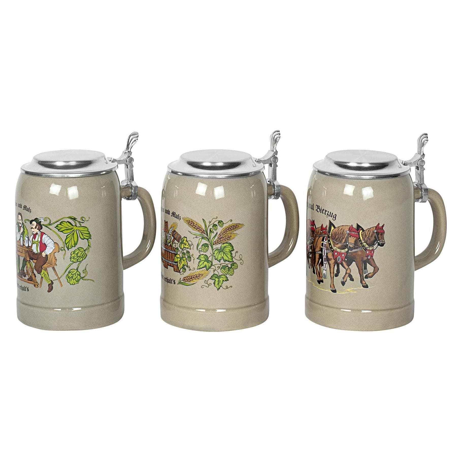 Domex, Biergläser, Bierseidel Kannenbäcker mit Flachzinndeckel (0.50 l, 1x)