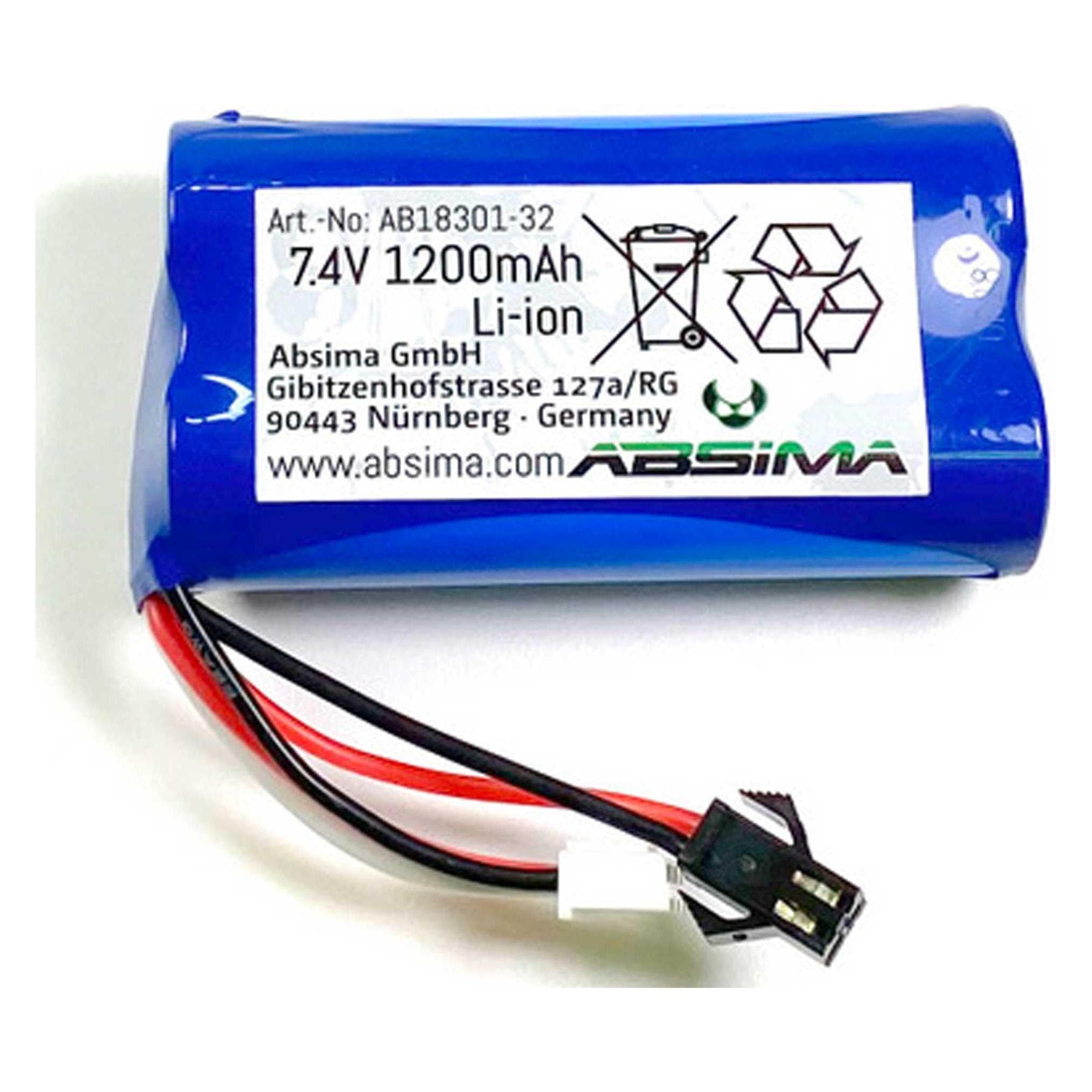 Absima Li-Ion Akkupack mit Stecker (1200 mAh, 7.40 V)