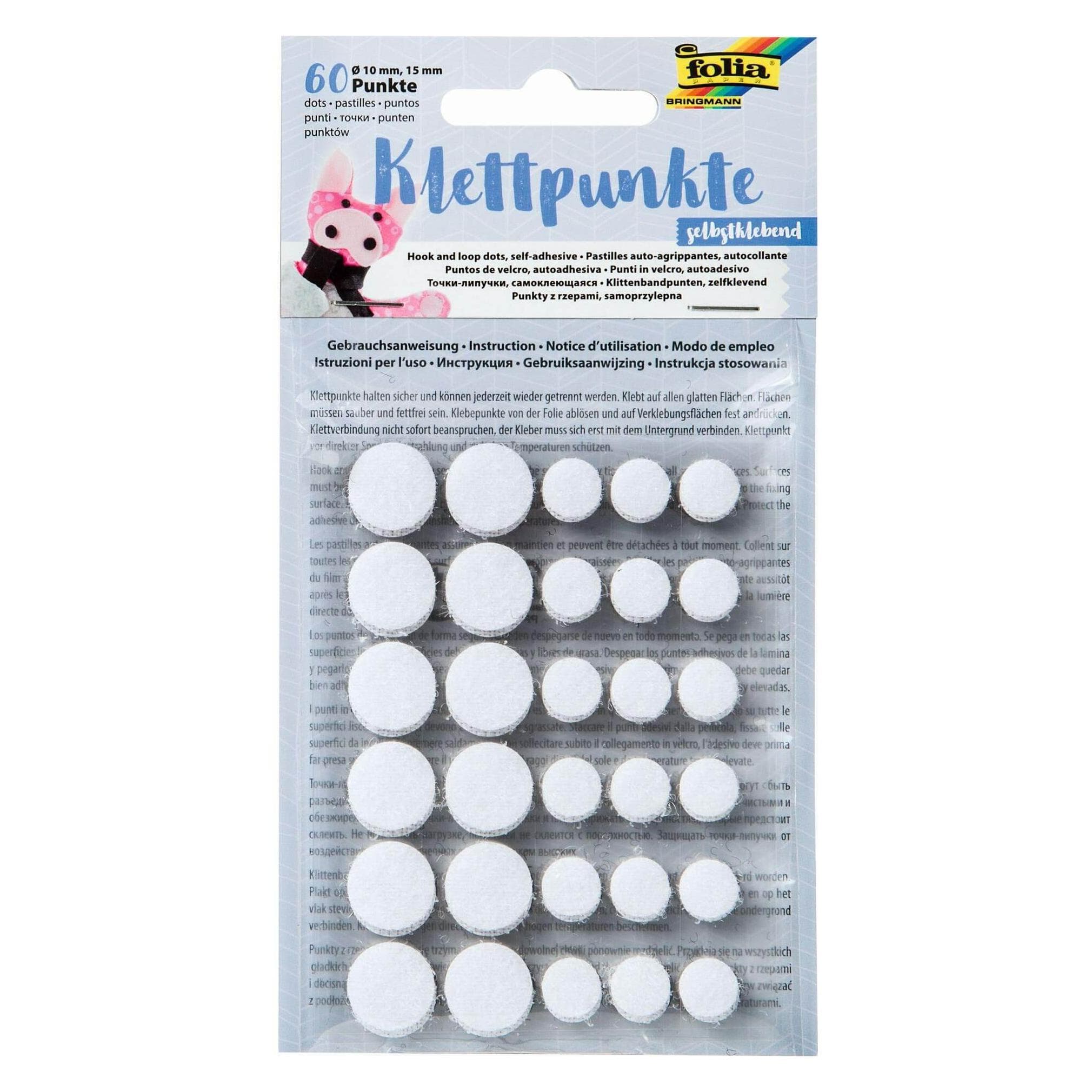 Folia, Klettband, Klettpunkte (15 mm)