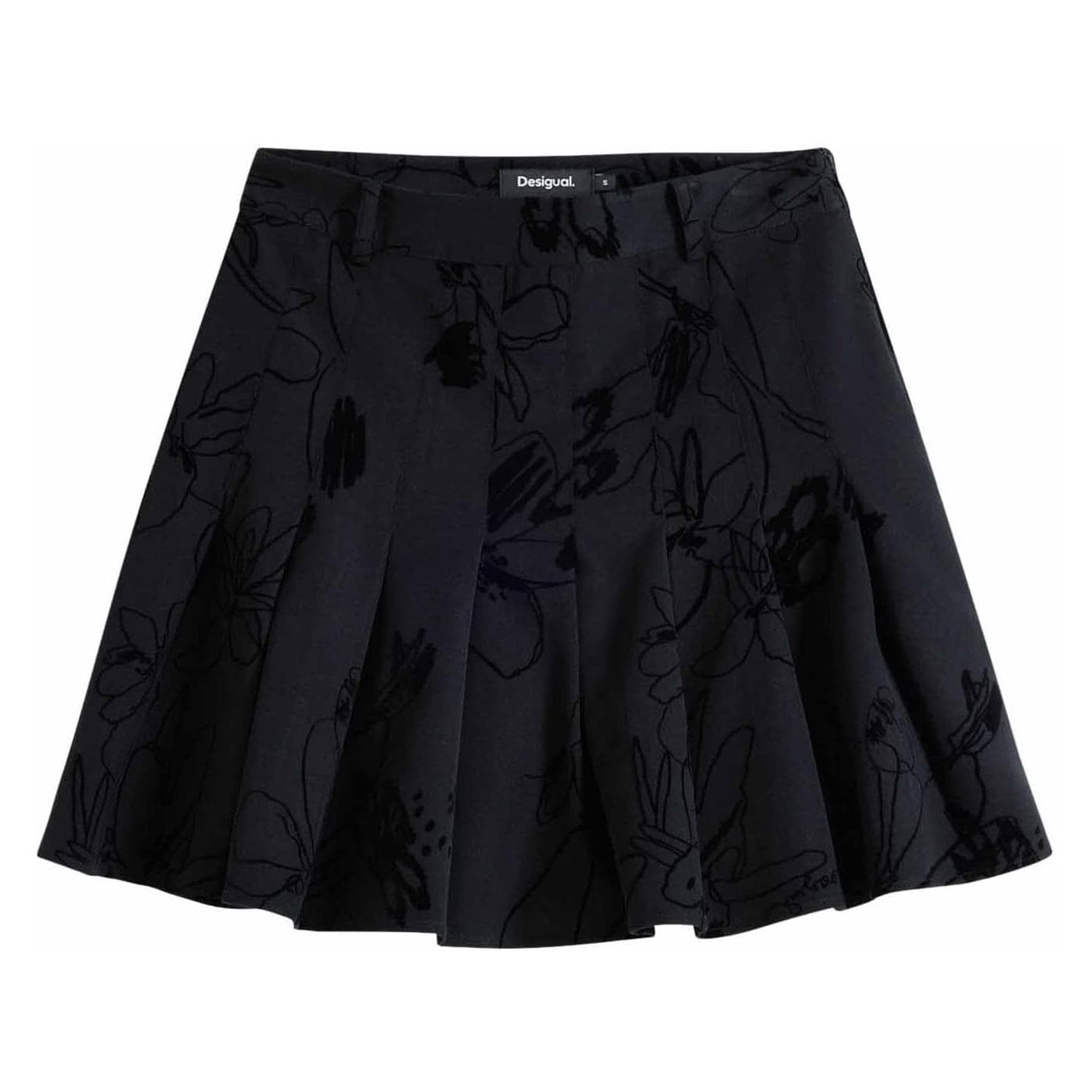 Desigual, Damen, Röcke, Gonna Corta Donna Nero, Schwarz, (M)