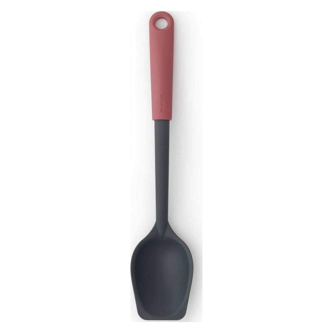 Brabantia Servierlöffel und Küchenschaber Tasty+, Kochbesteck, Rot