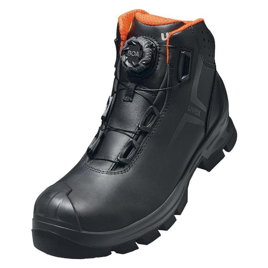 Uvex, Sicherheitsschuhe, 2 MACSOLE Stiefel S3 65322 schwarz, orange Weite 11 Größe 36 (S3, 36)