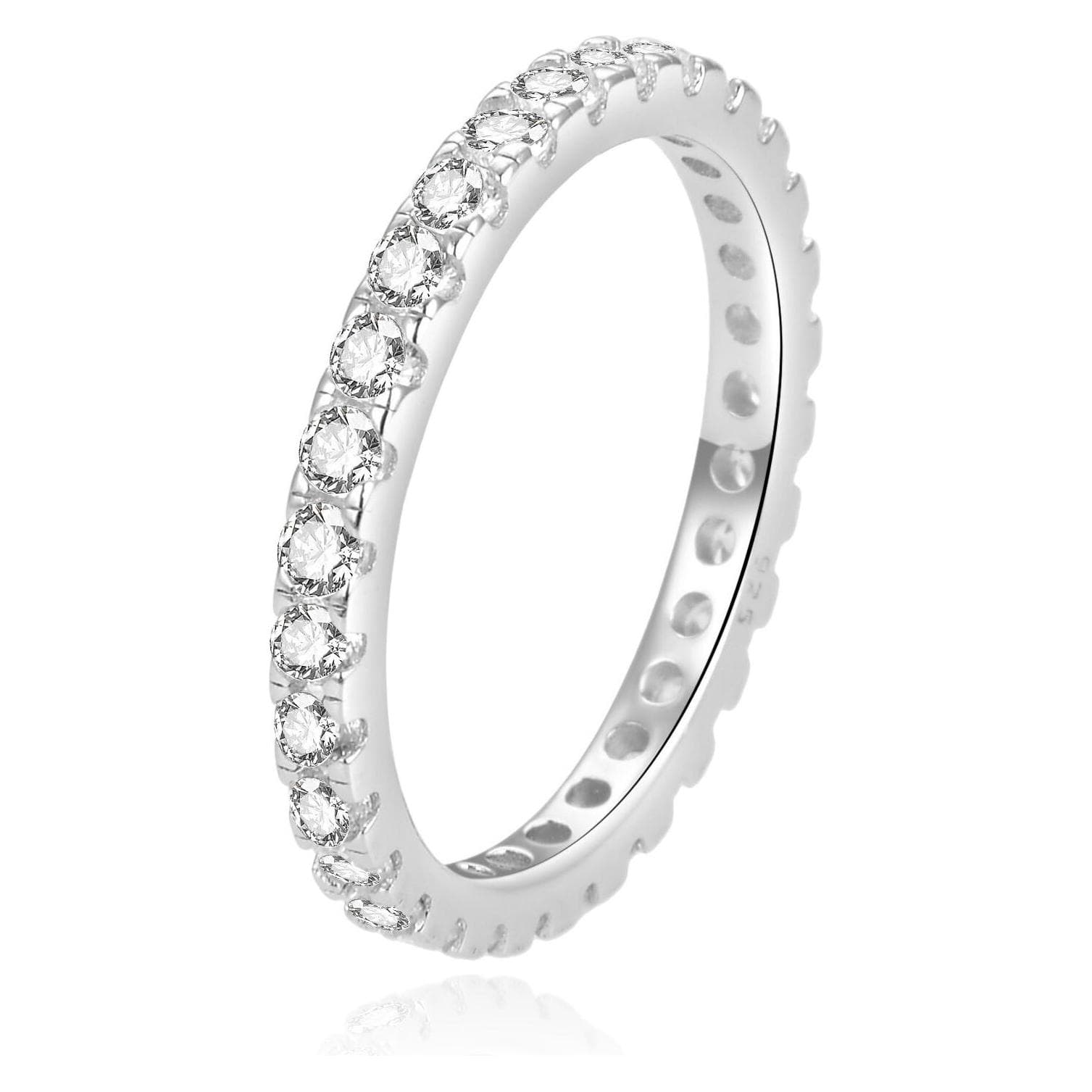 Beneto, Ring, Nádherný stŠ™íbrný prsten se zirkony AGG369 - Circuit: 52 mm (L), (52)