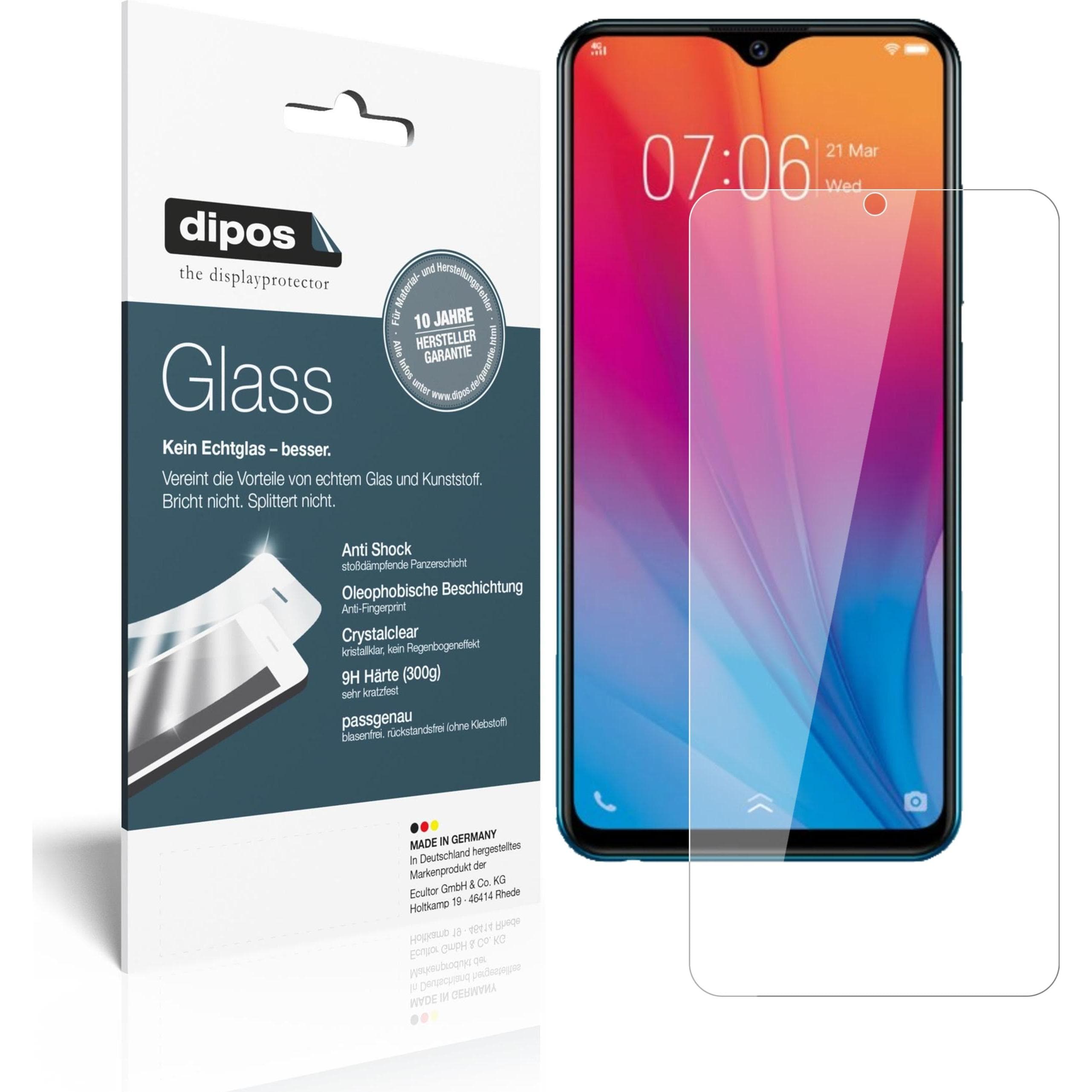 Dipos Displayschutz Anti-Shock (2 Stk., Vivo Y91 C), Smartphone Schutzfolie, Transparent